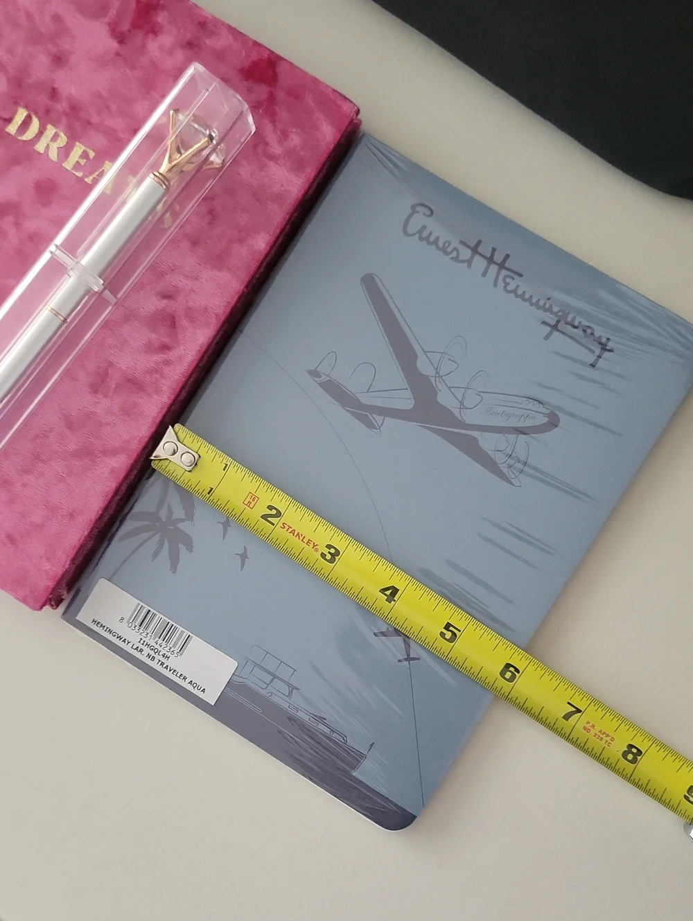 Pink Velvet Journal + Ernest Hemingway Notebook Set